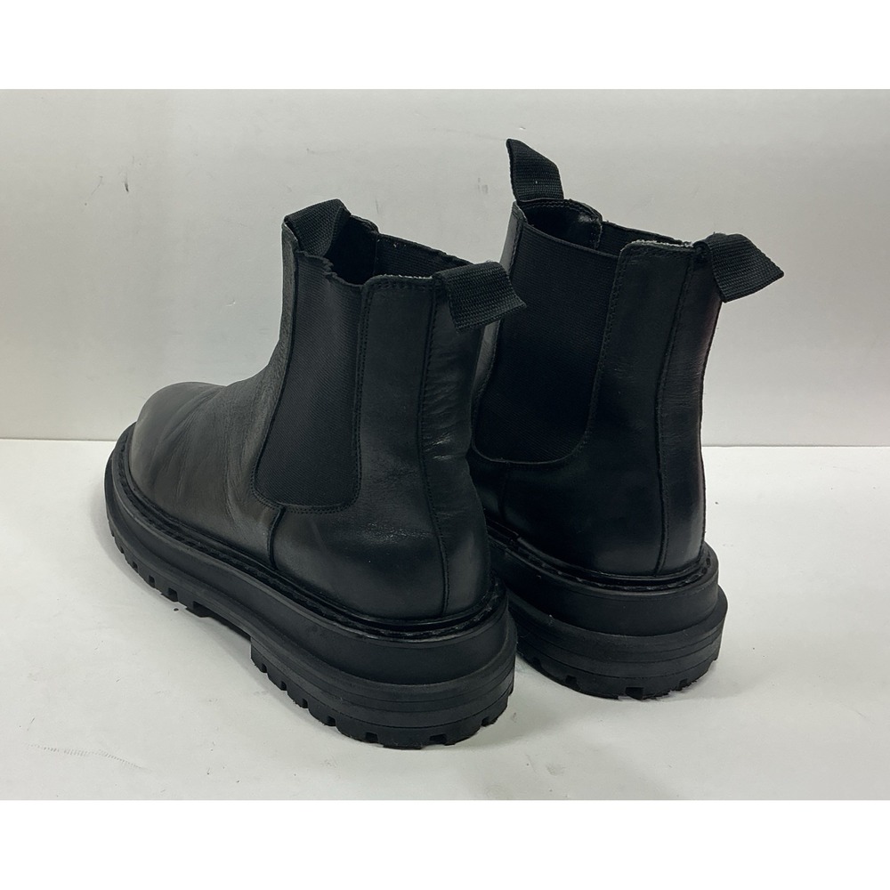 ASOS Design Chunky Chelsea Boots Mens Sz 6 Womens 8 Black Punk Mod Goth - Picture 3 of 7